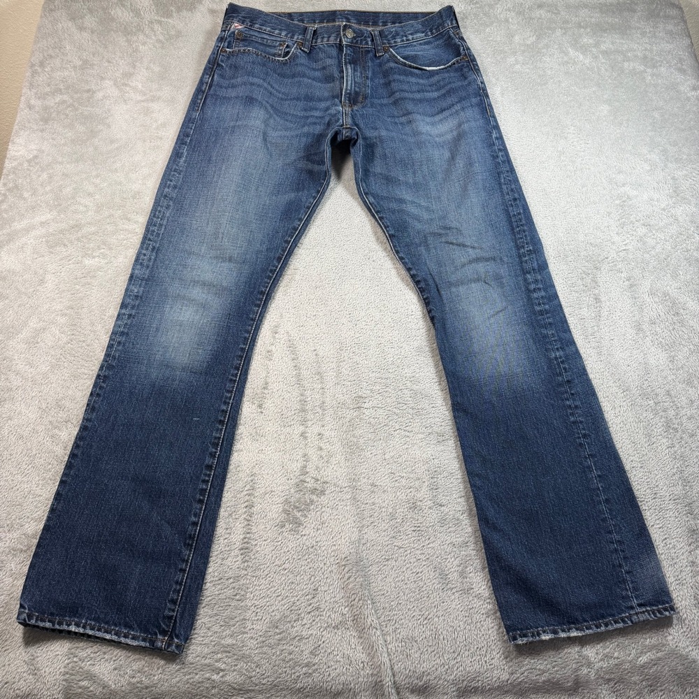Denim & Supply Ralph Lauren Bootcut Jeans Mens 33x34 Blue Distressed Americana